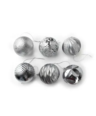 SANTA LILA Komplet 12 bombek 6cm