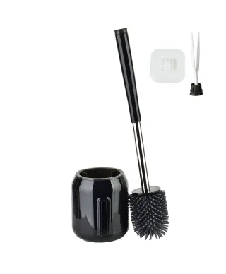 EDA SILICONE Szczotka WC czarna 11x44cm TPR