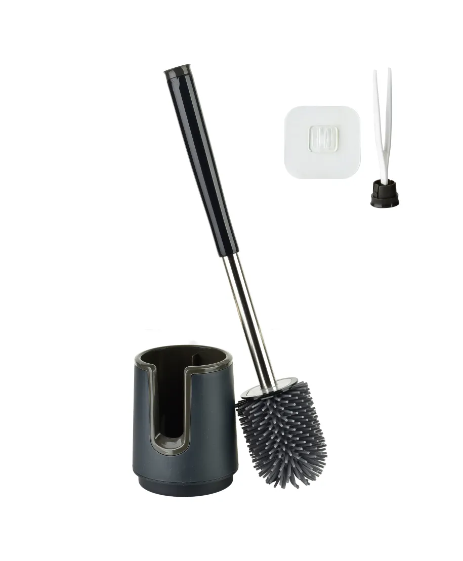 EDA SILICONE Szczotka WC czarna 10x41cm TPR