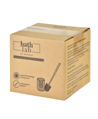 EDA SILICONE Szczotka WC czarna 10x41cm TPR