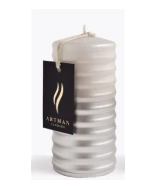 Świeca KLER Walec duży 7xh17,5cm szampan parafinowa