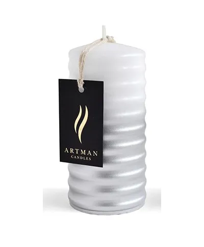 Świeca KLER Walec średni 7xh14cm biała parafinowa