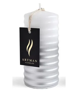 Świeca KLER Walec średni 7xh14cm biała parafinowa