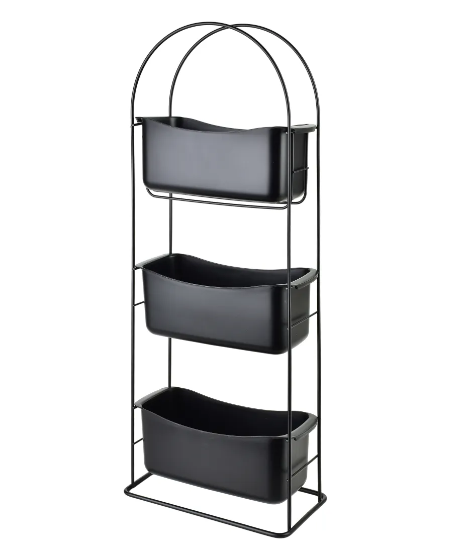 DEA BLACK Półka 3 poziomowa 27,5x13x73cm