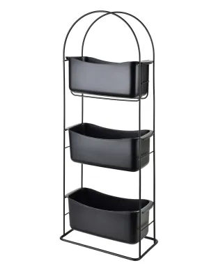 DEA BLACK Półka 3 poziomowa 27,5x13x73cm