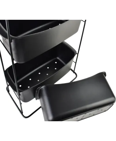 DEA BLACK Półka 3 poziomowa 27,5x13x73cm