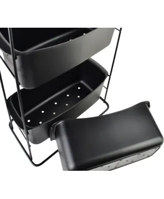 DEA BLACK Półka 3 poziomowa 27,5x13x73cm