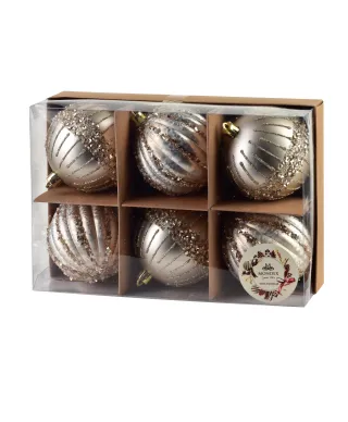 SANTA LILA Komplet 6 bombek