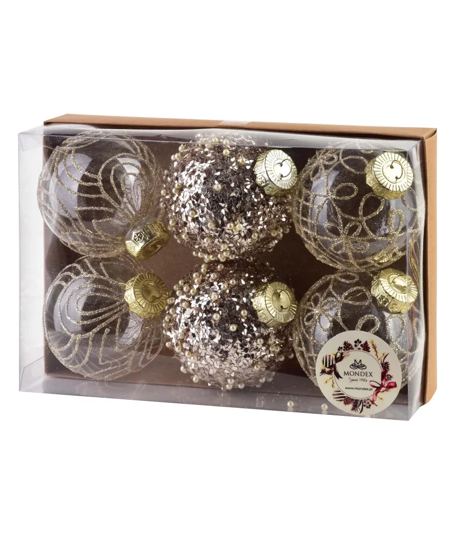 SANTA LILA Komplet 6 bombek