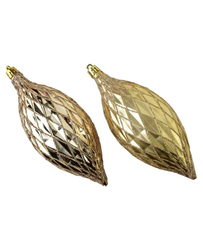 SANTA LILA Komplet 2 bombek złotych