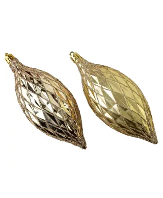 SANTA LILA Komplet 2 bombek złotych