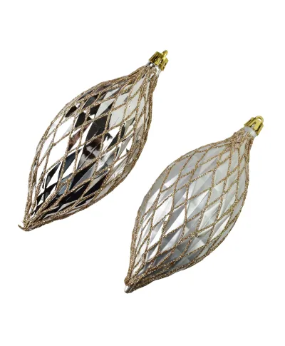 SANTA LILA Komplet 2 bombek srebrnych