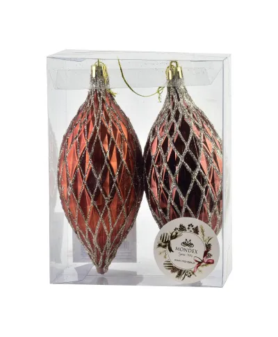 SANTA LILA Komplet 2 bombek miedzianych