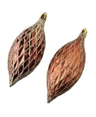 SANTA LILA Komplet 2 bombek miedzianych