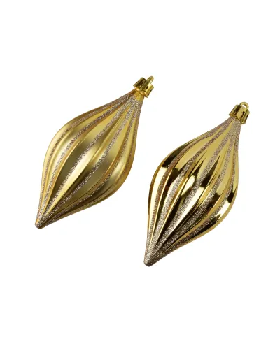 SANTA LILA Komplet 2 bombek złotych