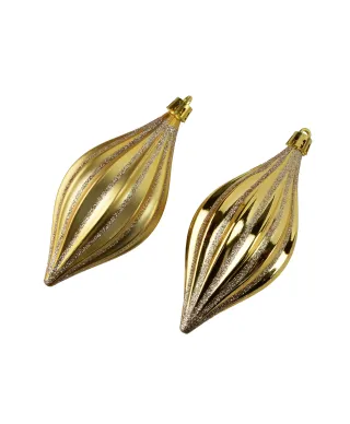 SANTA LILA Komplet 2 bombek złotych