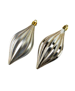 SANTA LILA Komplet 2 bombek srebrnych