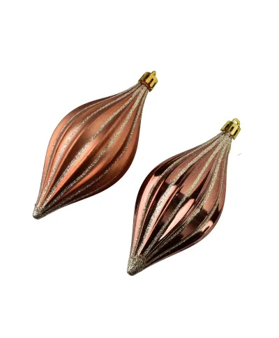 SANTA LILA Komplet 2 bombek 5,5x13,5cm