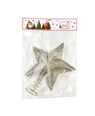 SANTA LILA Gwiazda czubek 19x23cm