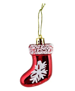 SANTA LILA Komplet 6 bombek Skarpeta Świ 1,5x7,5x4cm