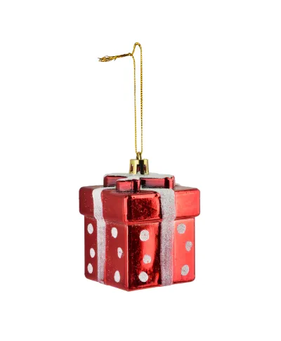 SANTA LILA Komplet 3 bombek prezenty 5x5 x5cm