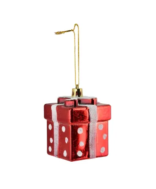 SANTA LILA Komplet 3 bombek prezenty 5x5 x5cm