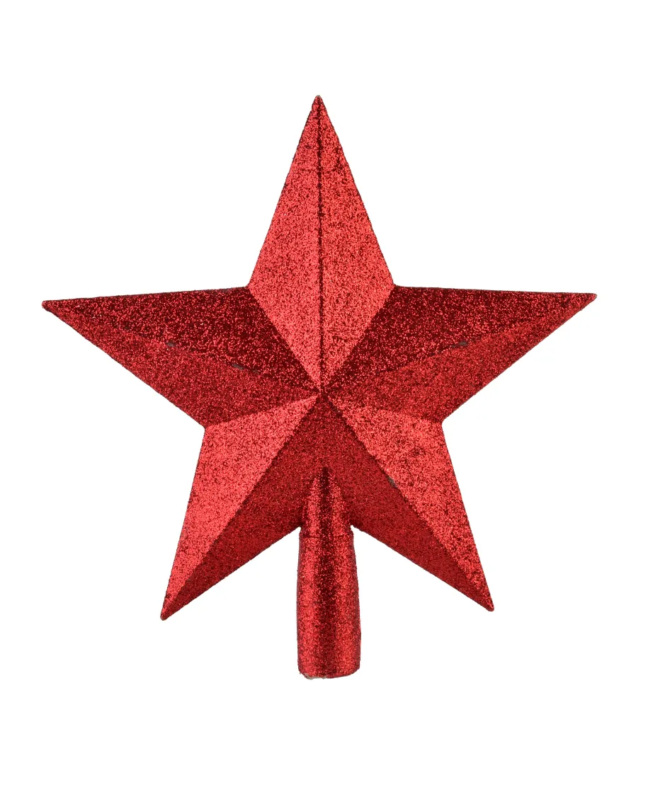 SANTA LILA Czubek na choinkę Gwiazda 20cm czerwony