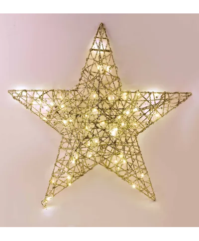 SANTA LILA Ozdoba Gwiazda 45x6cm LED