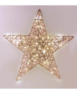 SANTA LILA Ozdoba Gwiazda 45x6cm LED