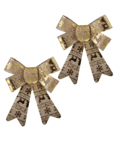 SANTA LILA Komplet 2 Kokard 15x18cm