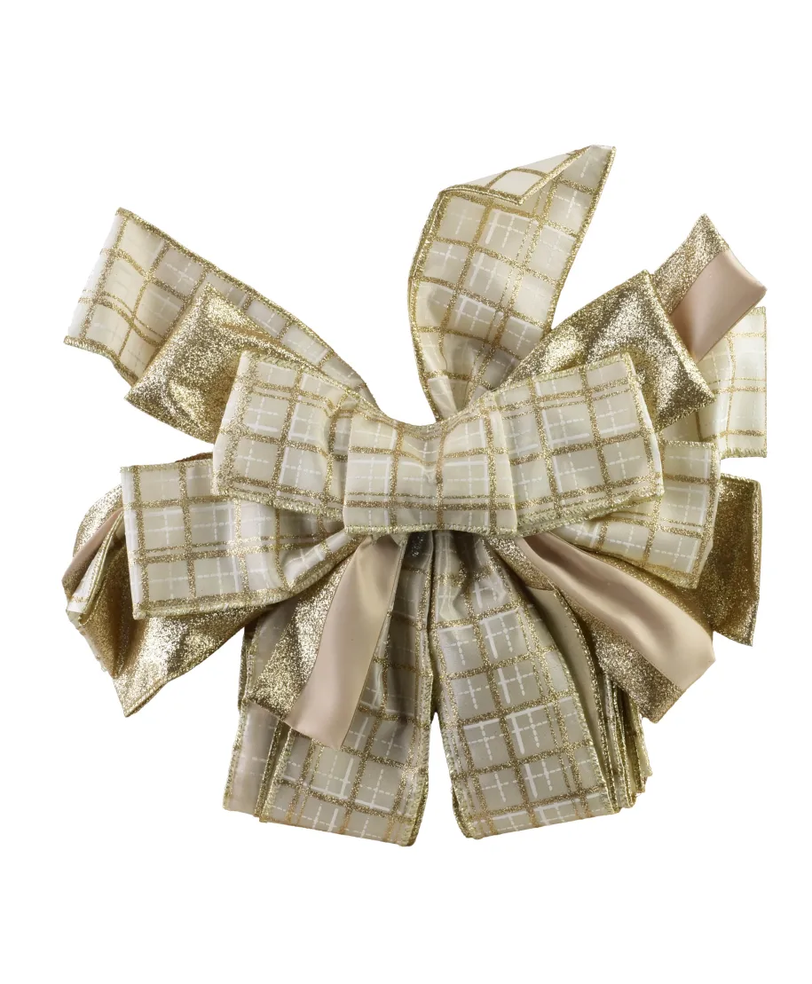 SANTA LILA Kokarda 32x130cm beżowo-złota