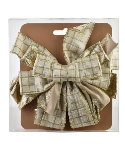 SANTA LILA Kokarda 32x130cm beżowo-złota