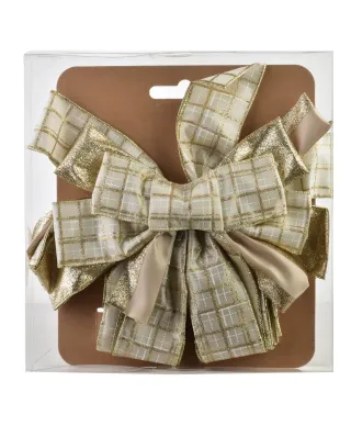 SANTA LILA Kokarda 32x130cm beżowo-złota