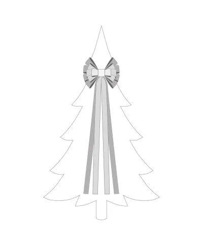 SANTA LILA Kokarda 32x130cm czerwona Mer ry Christmas