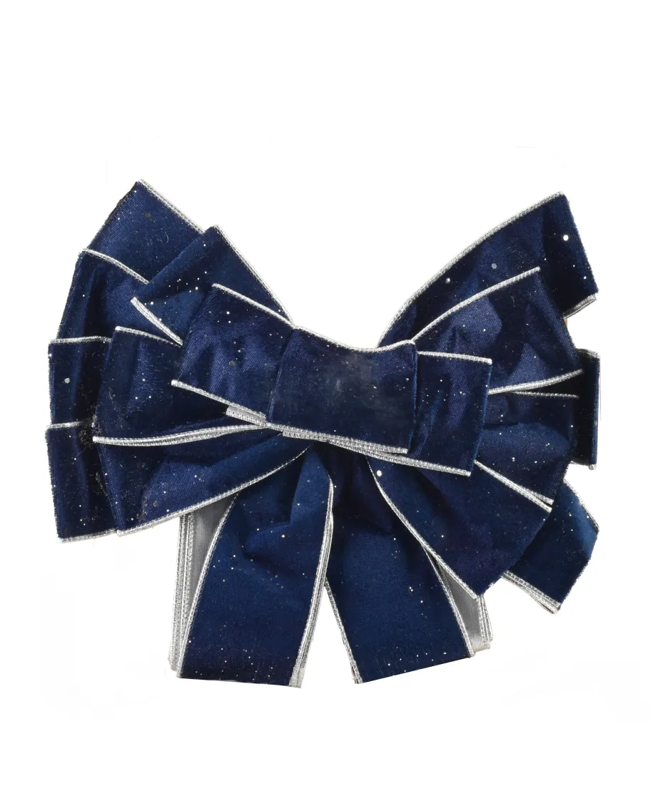 SANTA LILA Kokarda 32x130cm grantowy, srebrna obwódka