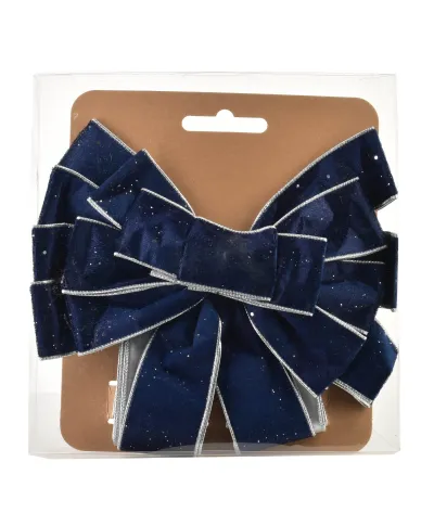 SANTA LILA Kokarda 32x130cm grantowy, srebrna obwódka