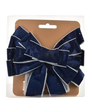 SANTA LILA Kokarda 32x130cm grantowy, srebrna obwódka