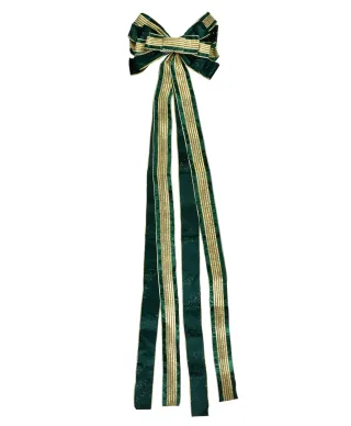 SANTA LILA Kokarda 32x130cm zielony velvet