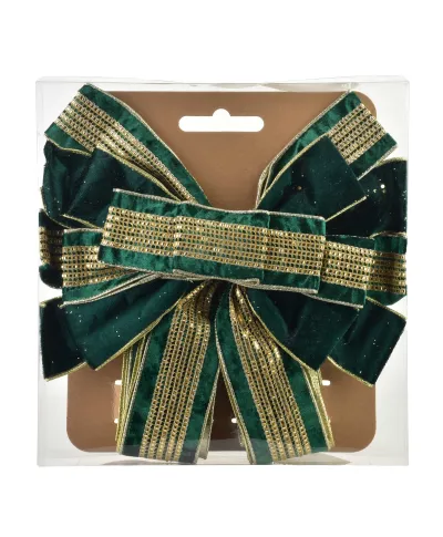 SANTA LILA Kokarda 32x130cm zielony velvet