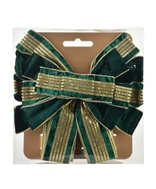 SANTA LILA Kokarda 32x130cm zielony velvet