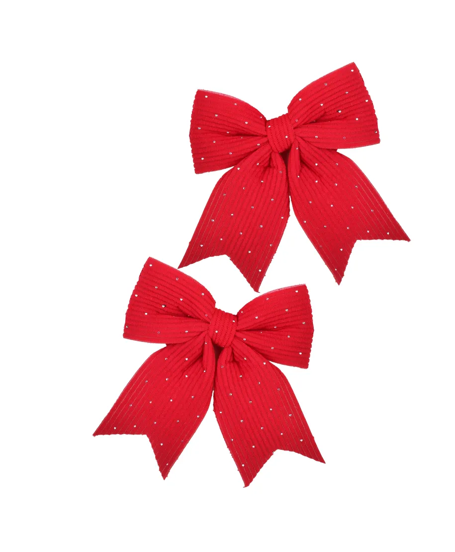 SANTA LILA Komplet 2 kokard 13,5x14,5cmx1cm cyrkonie SANTA LILA Komplet 2 kokard 13,5x14,5cmx1cm cyrkonie