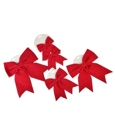 SANTA LILA Komplet 2 kokard 13,5x14,5cmx1cm cyrkonie