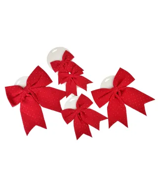 SANTA LILA Komplet 2 kokard 13,5x14,5cmx1cm cyrkonie