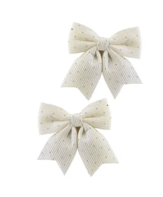 SANTA LILA Komplet 2 Kokard 13,5x14,5cmx 1cm cyrkonie