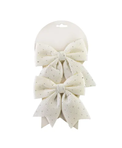 SANTA LILA Komplet 2 Kokard 13,5x14,5cmx 1cm cyrkonie