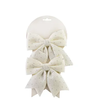 SANTA LILA Komplet 2 Kokard 13,5x14,5cmx 1cm cyrkonie