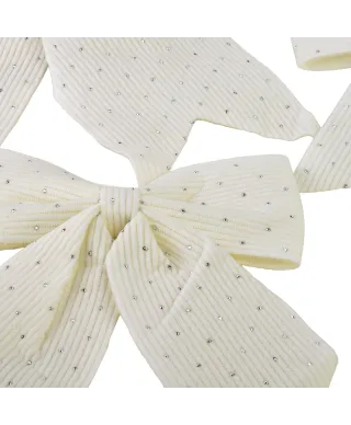 SANTA LILA Komplet 2 Kokard 13,5x14,5cmx 1cm cyrkonie