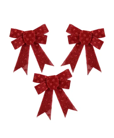 SANTA LILA Komplet 3 Kokardek 9,5x12cm