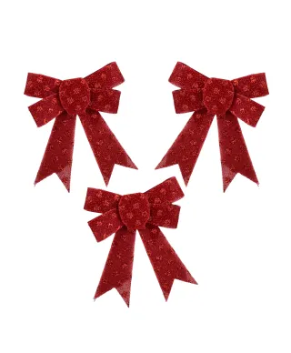 SANTA LILA Komplet 3 Kokardek 9,5x12cm