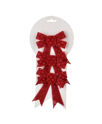 SANTA LILA Komplet 3 Kokardek 9,5x12cm